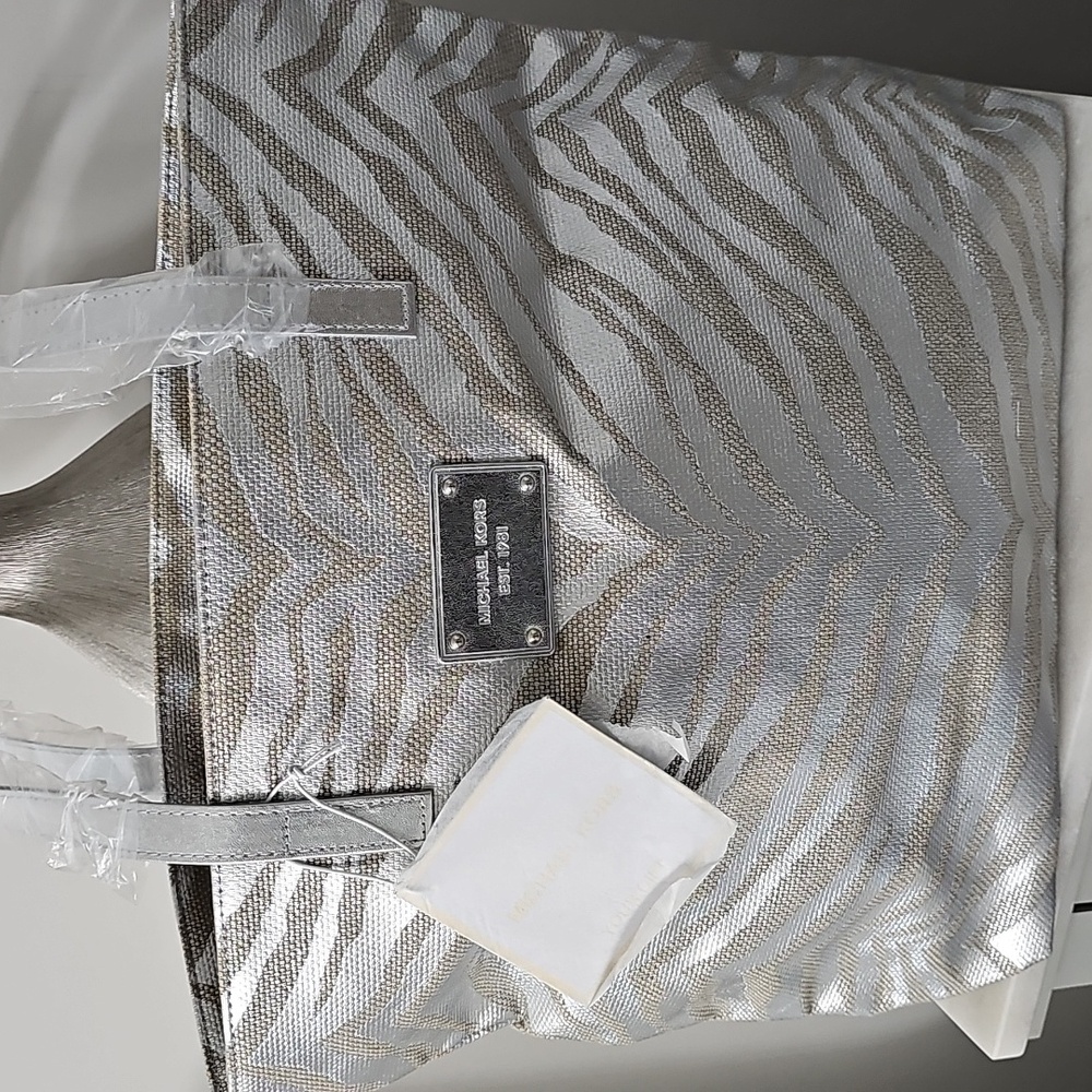 Michael Kors Metallic Zebra Tote - Picture 5 of 8